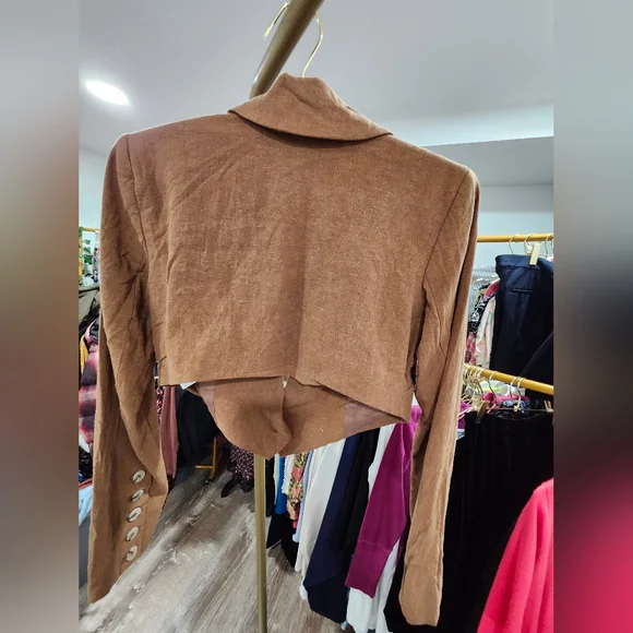 Free People Coco Cropped Blazer NWT MSRP $148 - Picture 5 of 6